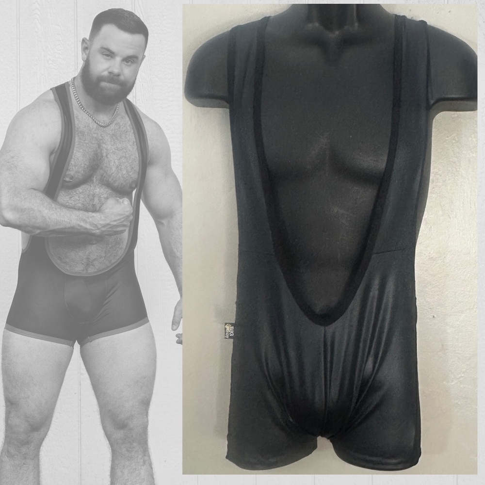 Big Boy Vegan Leather and Mesh Singlet Medium Gently worn Made in Brazil